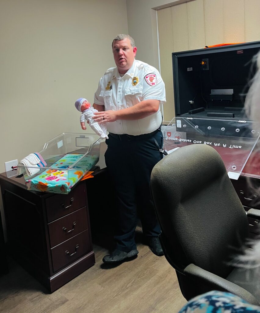 explaining the next steps after receiving the baby in the safe have baby box